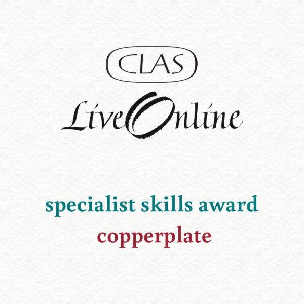 Copperplate Specialist Skills Award